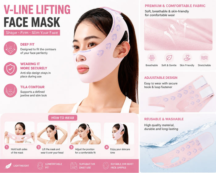 V-Line Face Slimming Lift Mask – Chin & Jawline Shaping Band