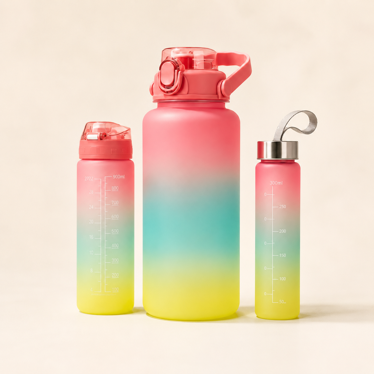 Gradient Water Bottle Set