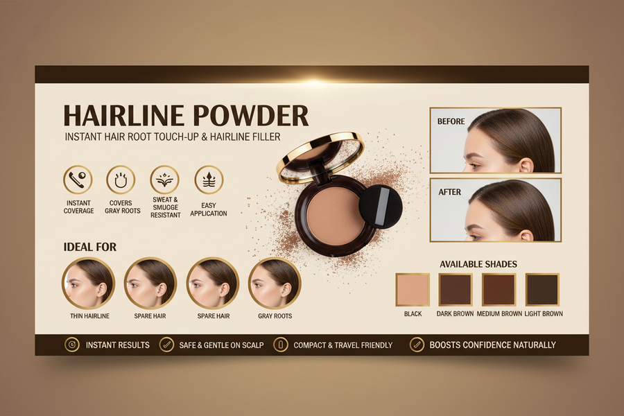Hairline Powder – Instant Hair Root Touch-Up & Hairline Filler