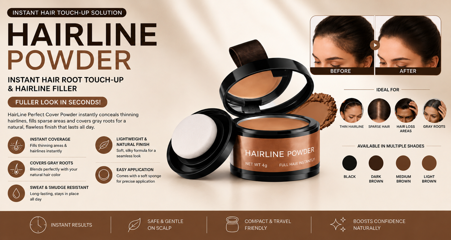 Hairline Powder – Instant Hair Root Touch-Up & Hairline Filler