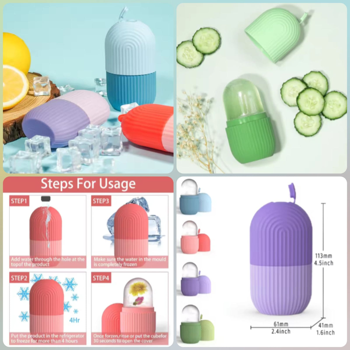 Silicone Ice Facial Cleanser & Massage Brush