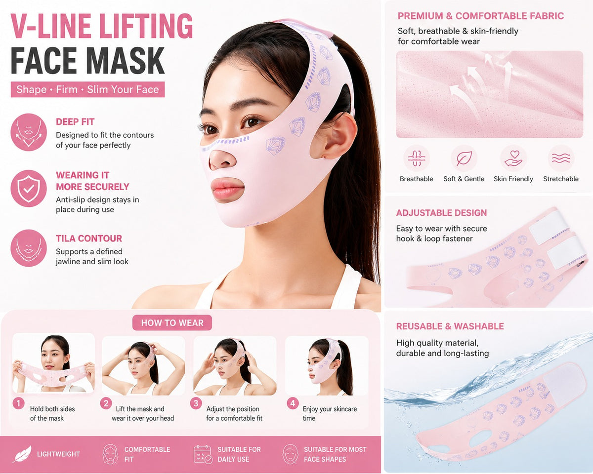V-Line Face Slimming Lift Mask – Chin & Jawline Shaping Band