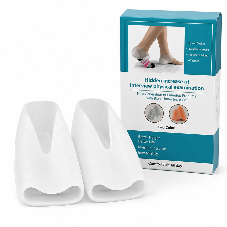 Height Increase Silicone Heel Inserts – Invisible Shoe Lift Pads (1 Pair)