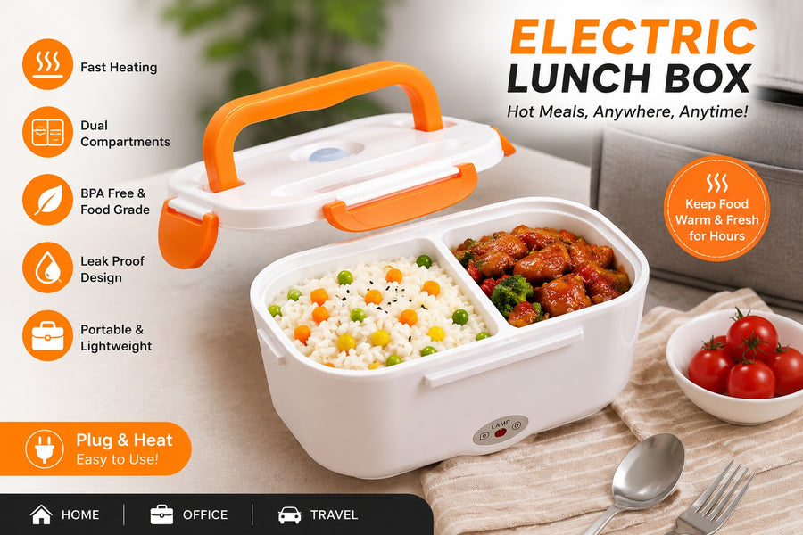 Electric Portable Lunch Box – Food Warmer with Dual Compartments